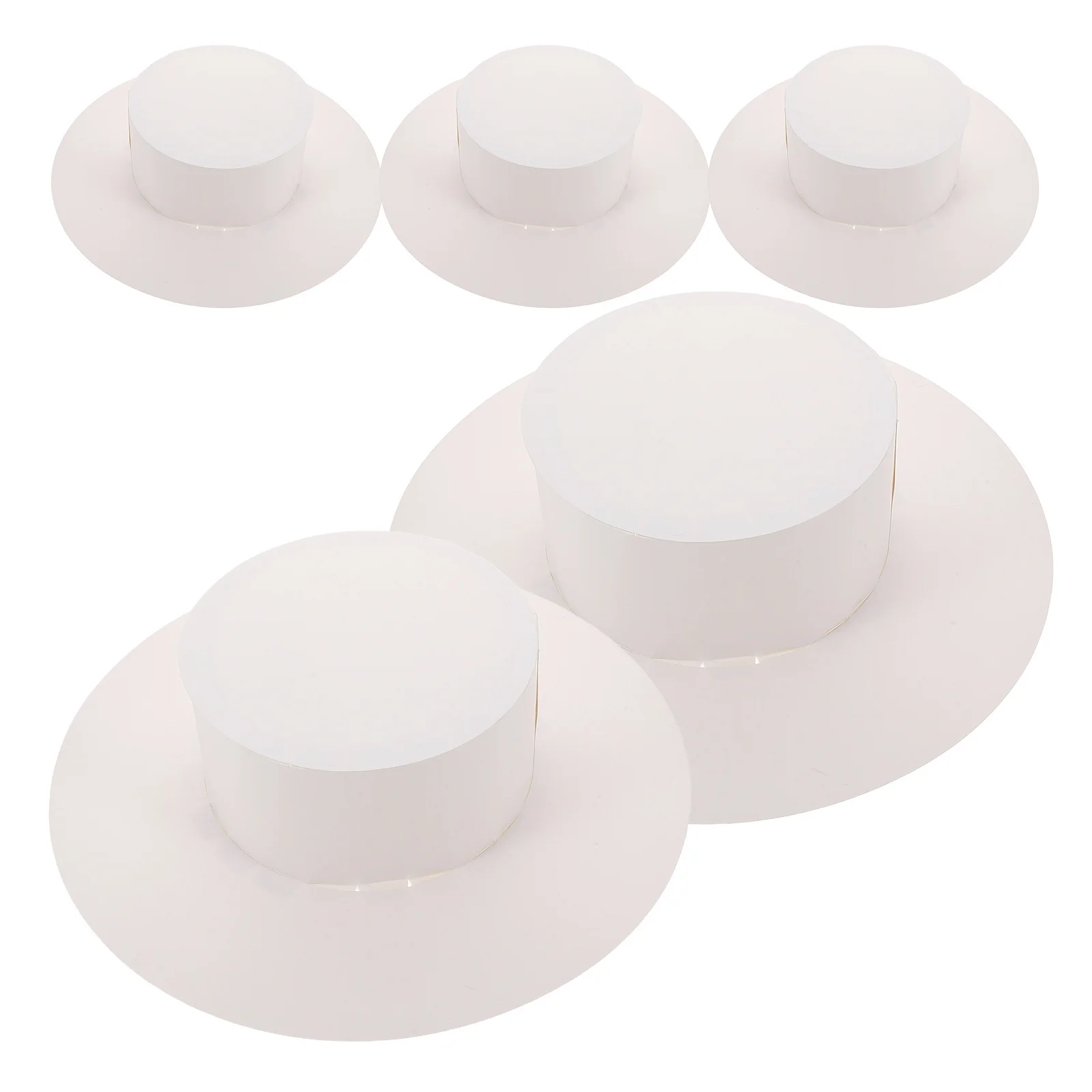 어린이를위한 5pcs Diy 종이 모자 빈 공예 태양 모자 어린이 미술 그림 가족 활동 수제 모자 파티 장식