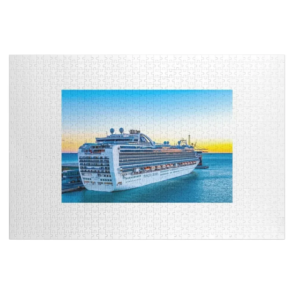 

Crown Princess Cruise Ship at sunset in Spain Jigsaw Puzzle Children Photo Puzzle