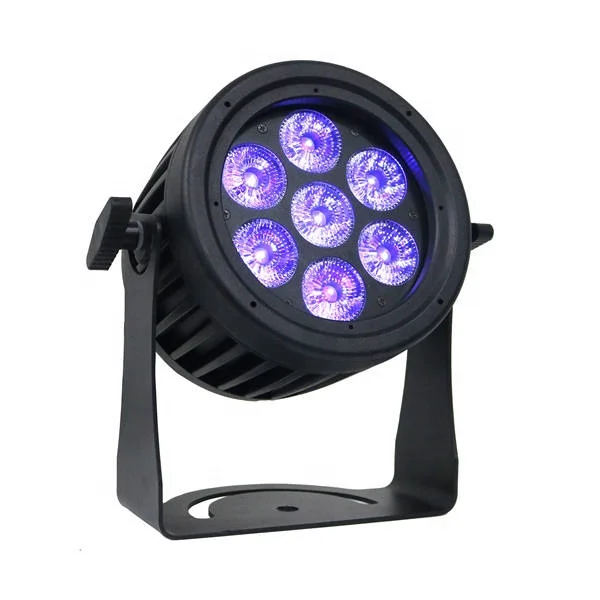 Lampu Par LED Outdoor IP65 Baru 7 *15w Lampu Par RGBWA 5in1 Slim LED