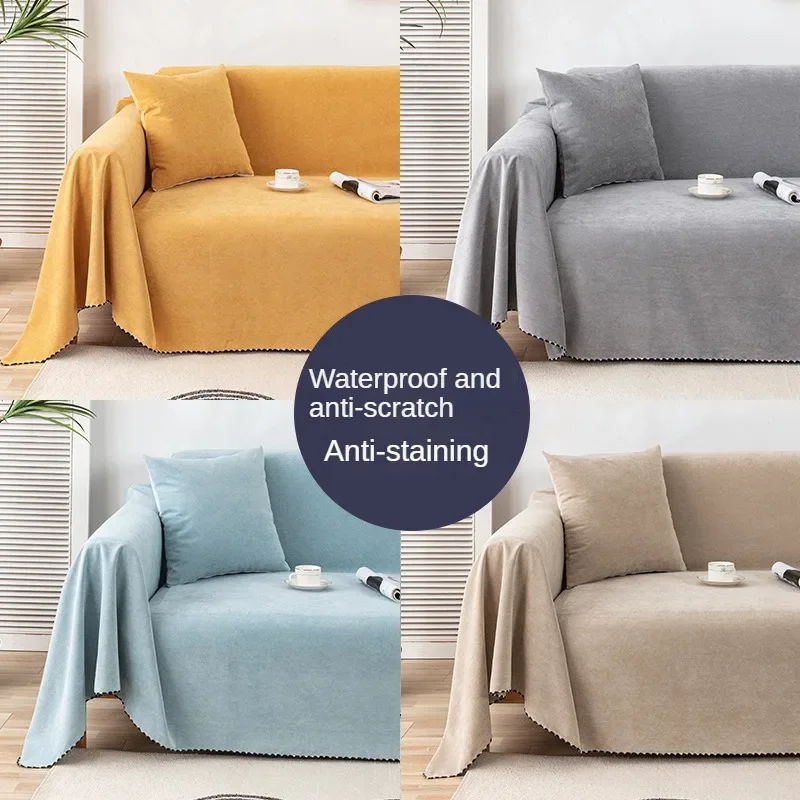 Waterproof Sofa Cover Pet Anti-Scratch Anti-Urine Universal Cushion Living Room Non-Slip Sofa Cover Non-Stick Pet Hair S124
