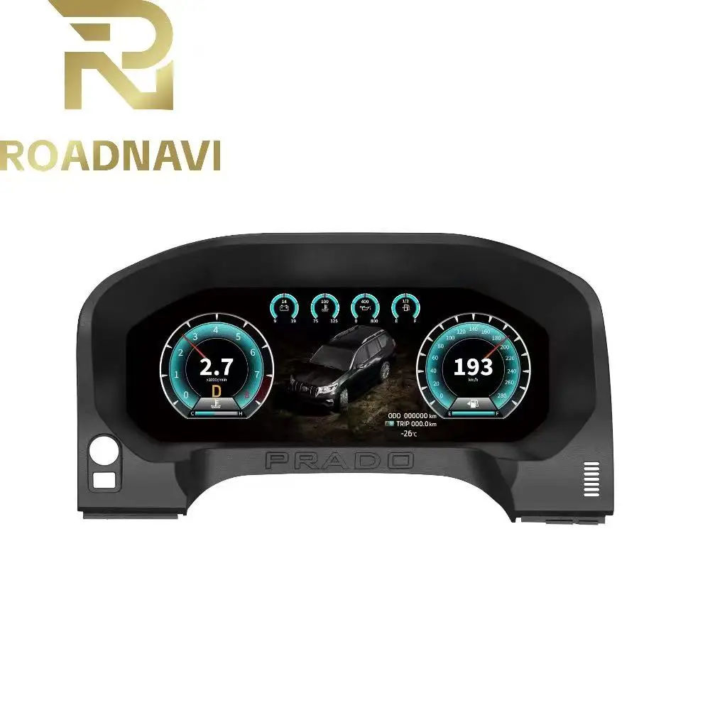 2026new RoadNavi Car Auto Speedometer for Prado LC120 LC150 2010-2023  LCD Digital Cluster Car Virtual Cockpit Dashboard