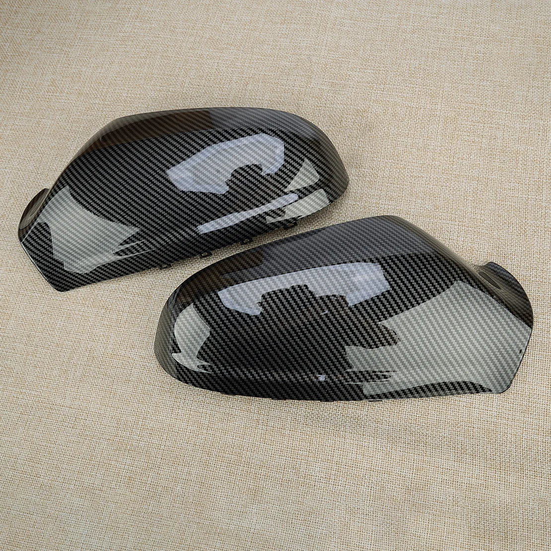 1 Pair Door Wing Rearview Mirror Cover Cap Fit for Opel Vauxhall Astra H 2004 2005 2006 2007-2013 Carbon Fiber Style ABS New