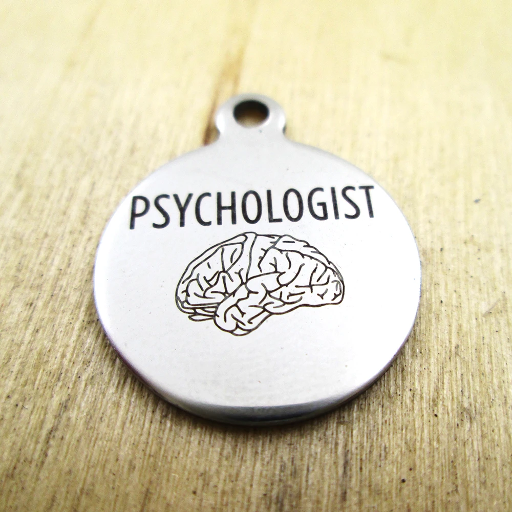 20pcs-psychologist stainless steel charms - Laser Engraved - Customized - DIY Charms Pendants