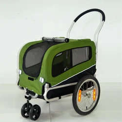 Foldable pet bike, rear trailer, dog and cat cart, capable of carrying pets, riding on a horse