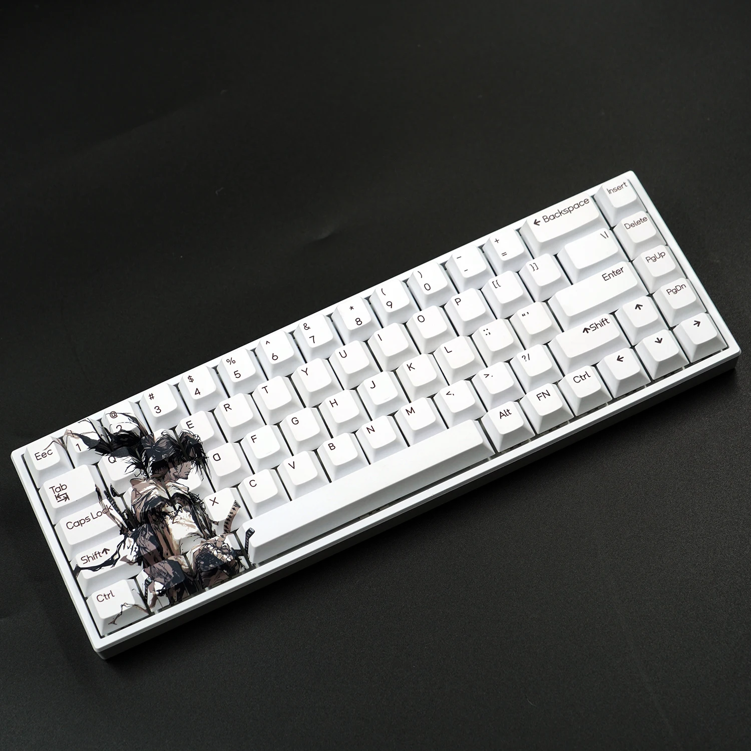 Japanese samurai Anime theme keycap sets PBT Keycaps For MX Switch 60% layout mechanical keyboard magnetic switches available