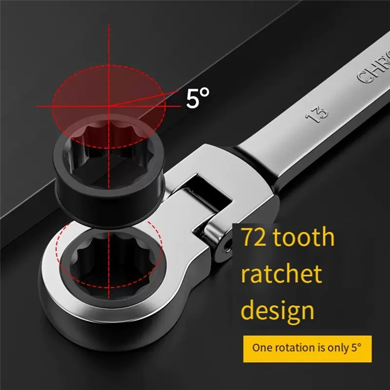 

A83I-7PCS Ratcheting Wrench Set Standard Metric Combination Ratchet Wrenches Set For Car Repair And Household Repair