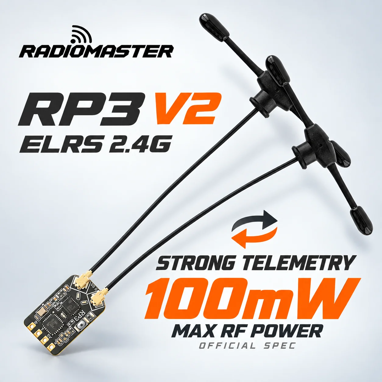RadioMaster RP3 ELRS Receiver 2.4GHz True Diversity Dual Antenna ExpressLRS RX High Power 100mW For FPV Racing Drone Build New
