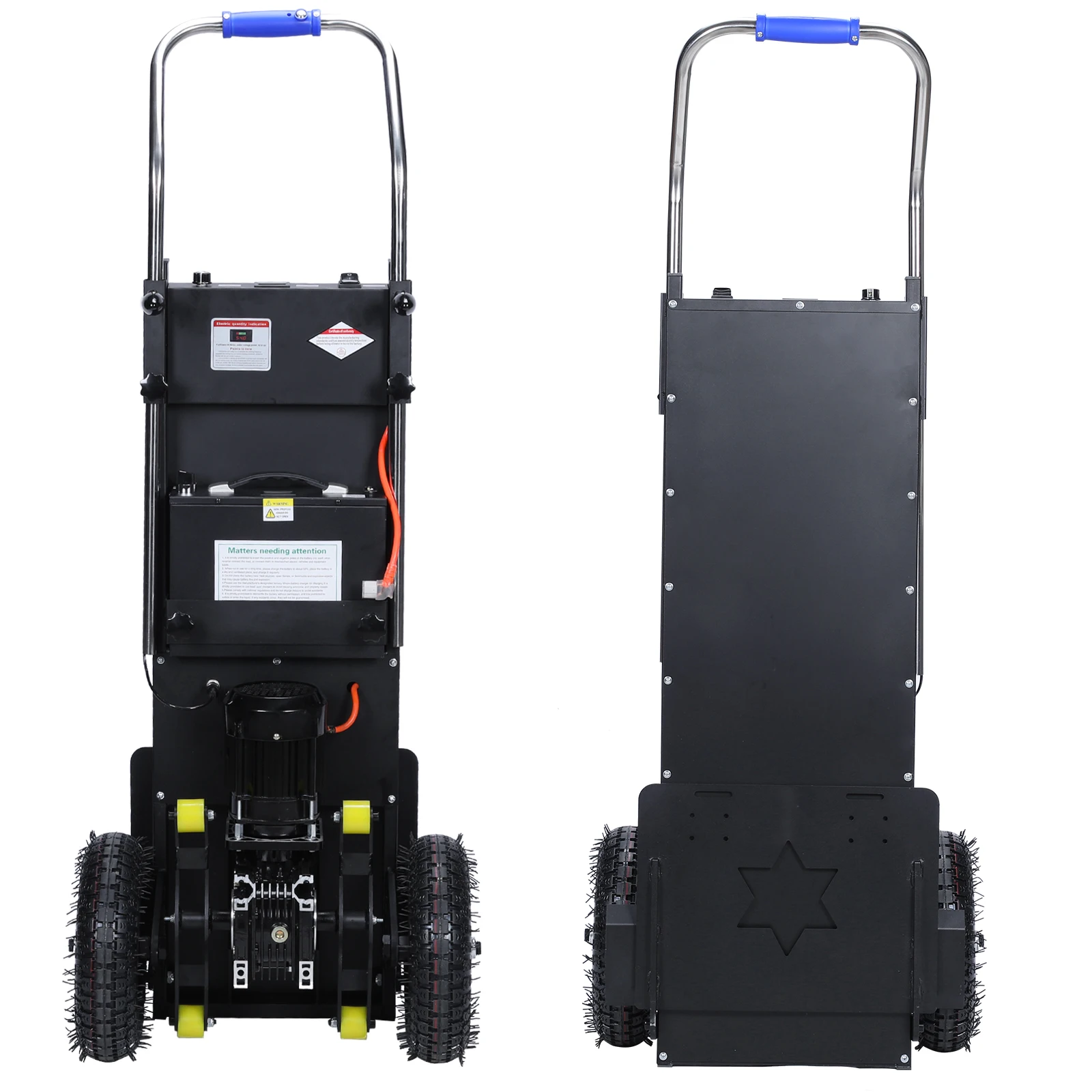 

Powered Stair Climber Dolly Cart 1500W Motor 880lbs Load Capacity with Safety Rope for Moving Furniture Fridge Appliance