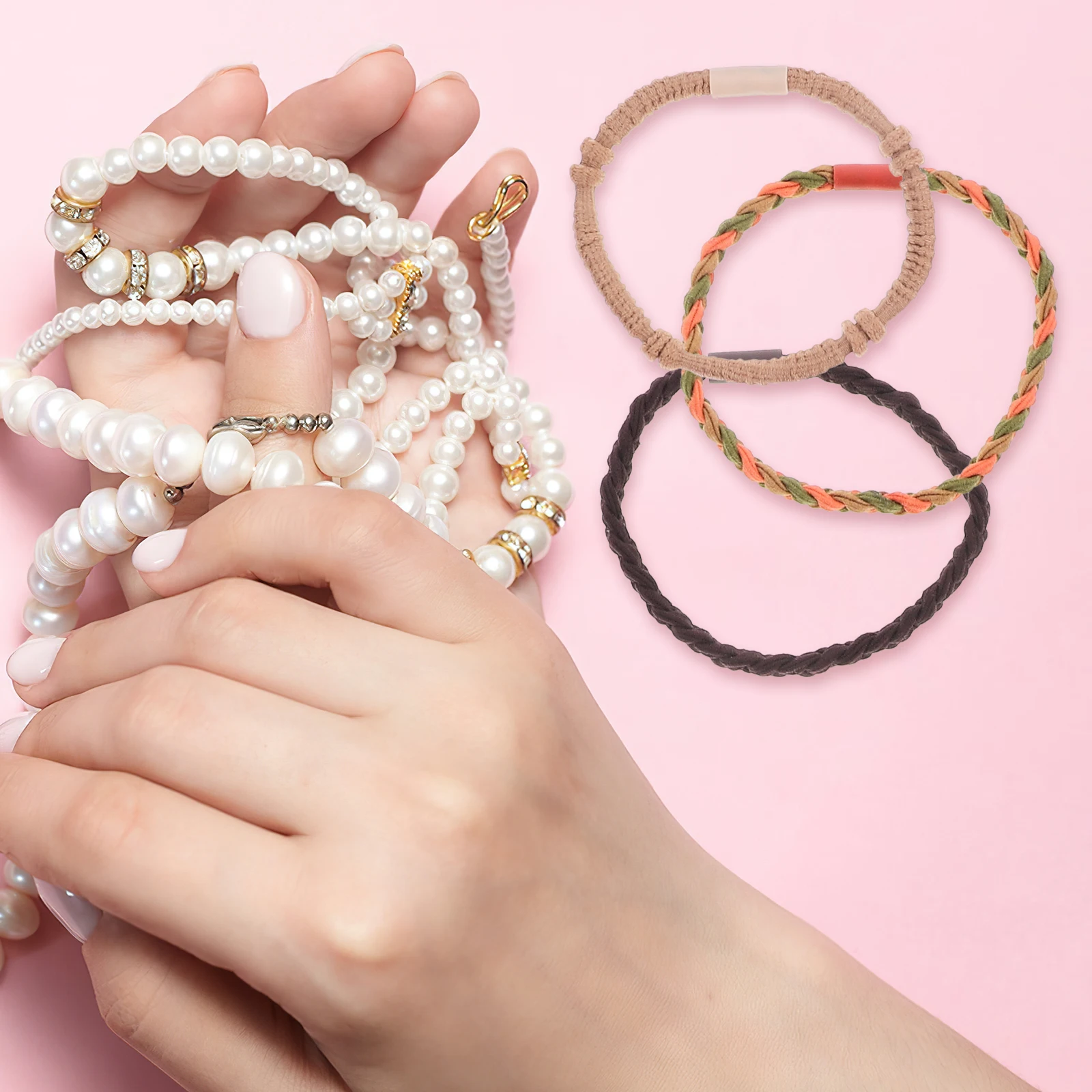 

20 Pcs Ties Elastic Headb s Ponytail Holders for Women Girls Stretchy s Styling Accessories Hair Ropes Thick Hair Buns