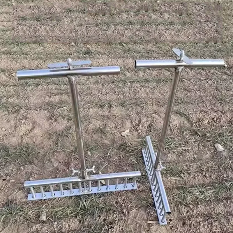 

Onion Planter 12-16 Teeth Drilling Spacing Adjustable Stainless Steel Drilling Manual onion and garlic seedling planter
