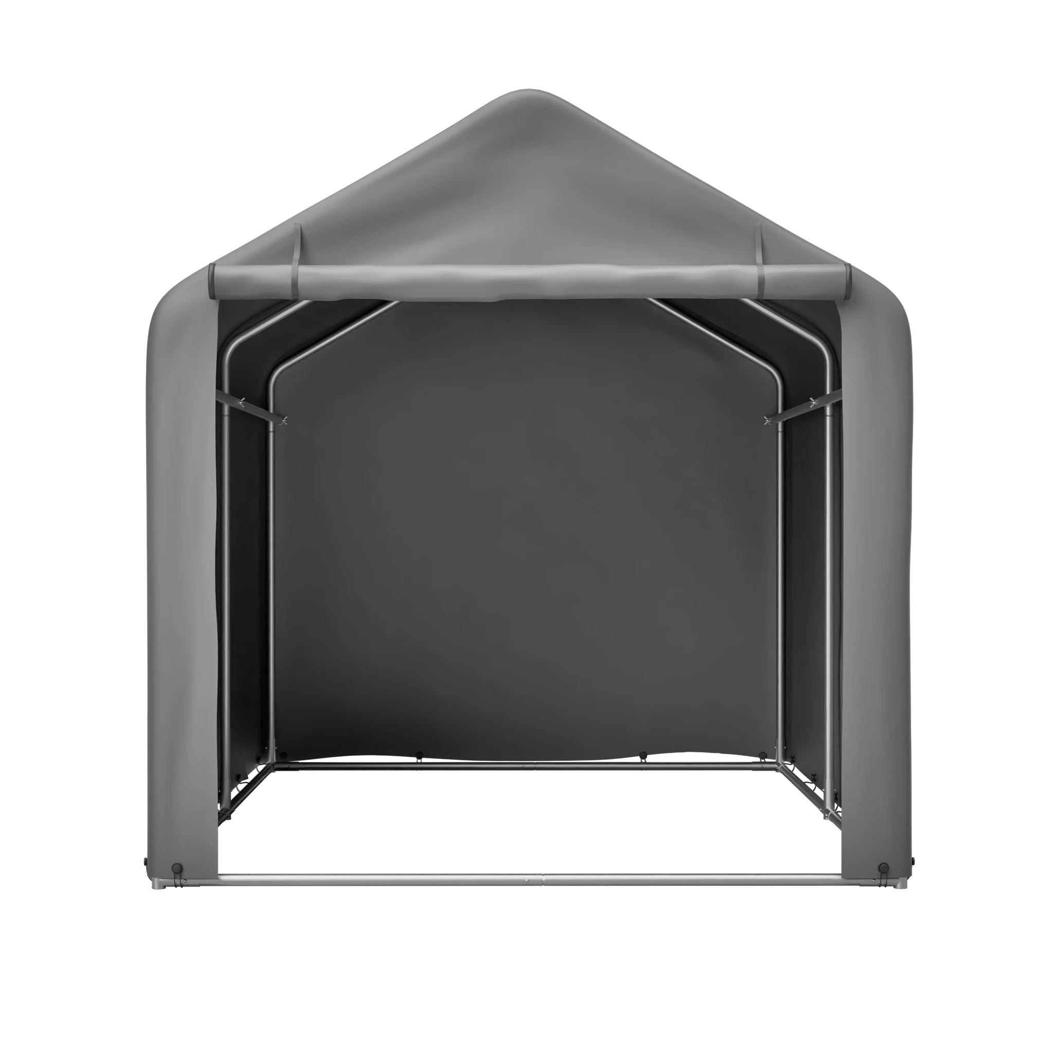 160×220×165cm Outdoor-Fahrradunterstand – Fahrradschuppen mit Rolltor, Polyethylen-Überdachung, Fahrradgarage für Garten und Haushalt