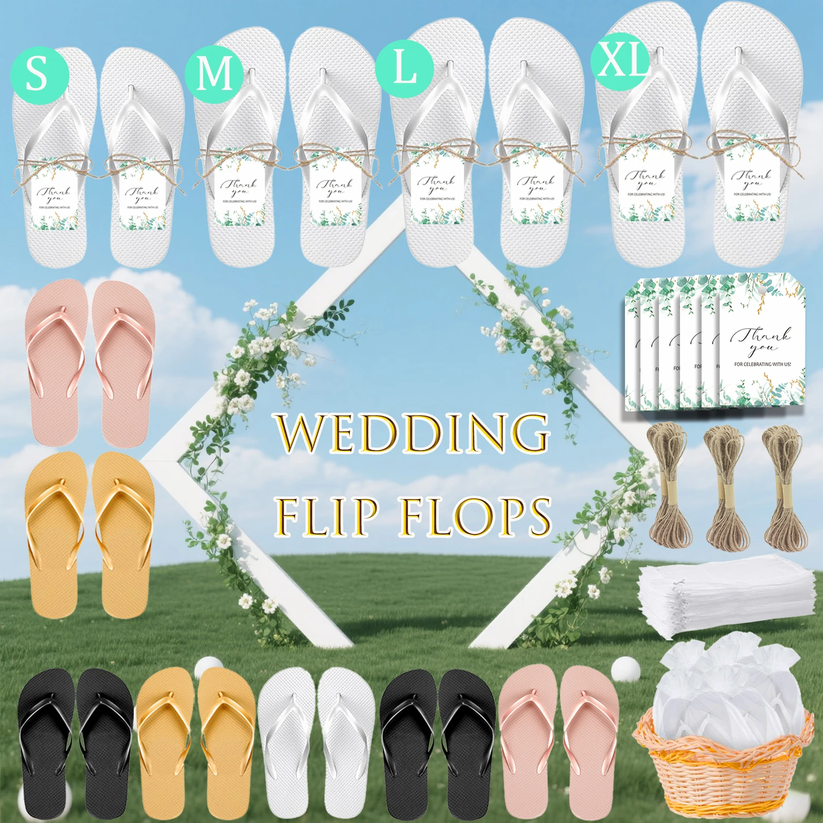 6-60 pares de chanclas de boda a granel para invitados, sandalias, zapatillas, mujer, hombre, recuerdos de boda, regalos, dama de honor, playa, piscina, despedida de soltera