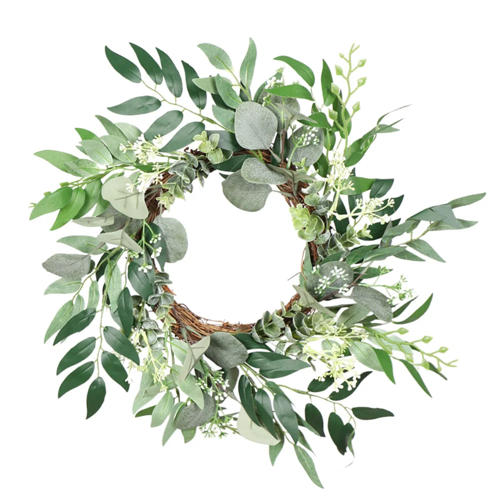 

Eucalyptus Wreath Home Decor Hanging Fake Plant Greenery Artificial Wedding Beautiful Flower Party Christmas