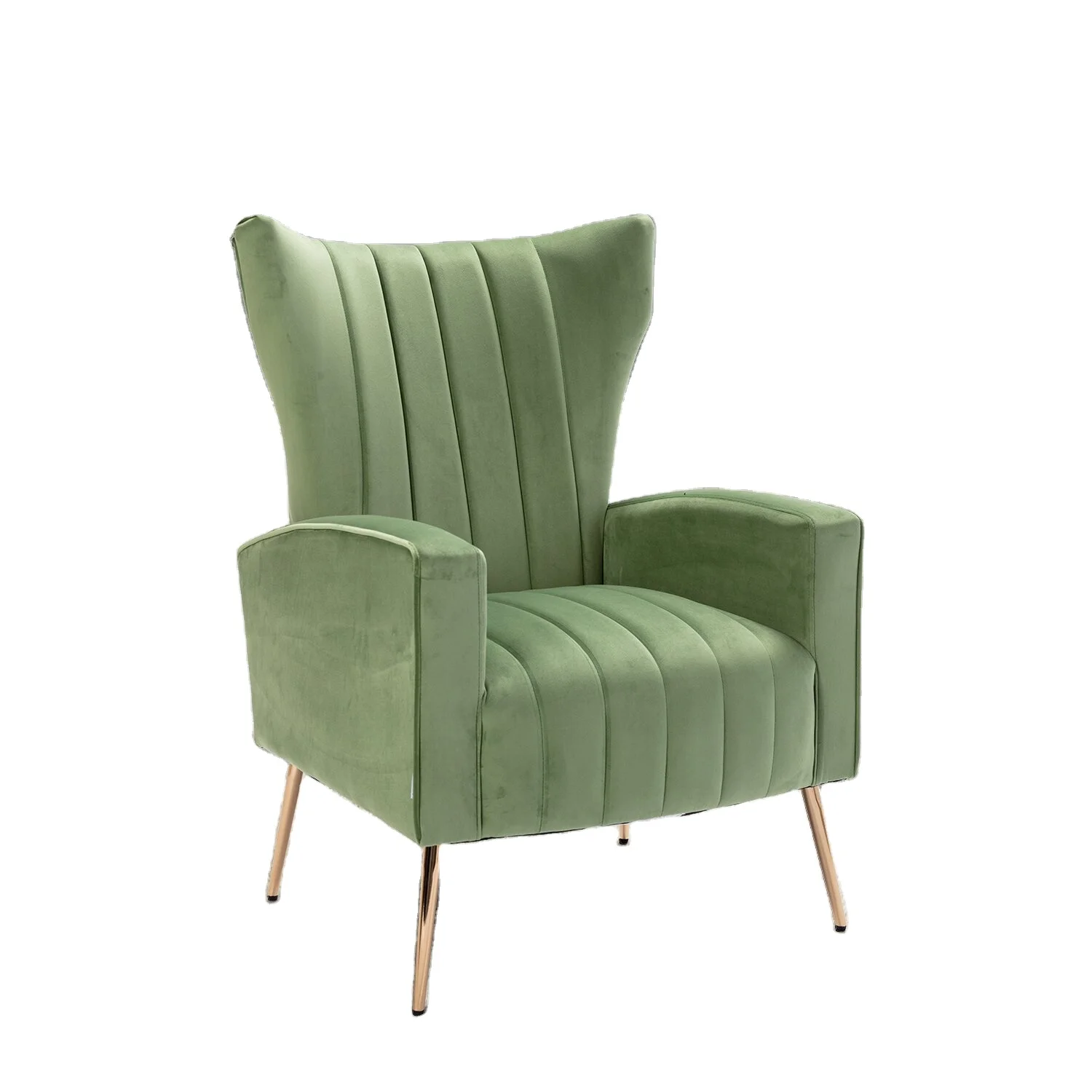 Cadeira Wingback Tufted para Hotel, Cadeiras Amarelas Accent, Mobiliário de Designer Moderno, Luxo e Quente