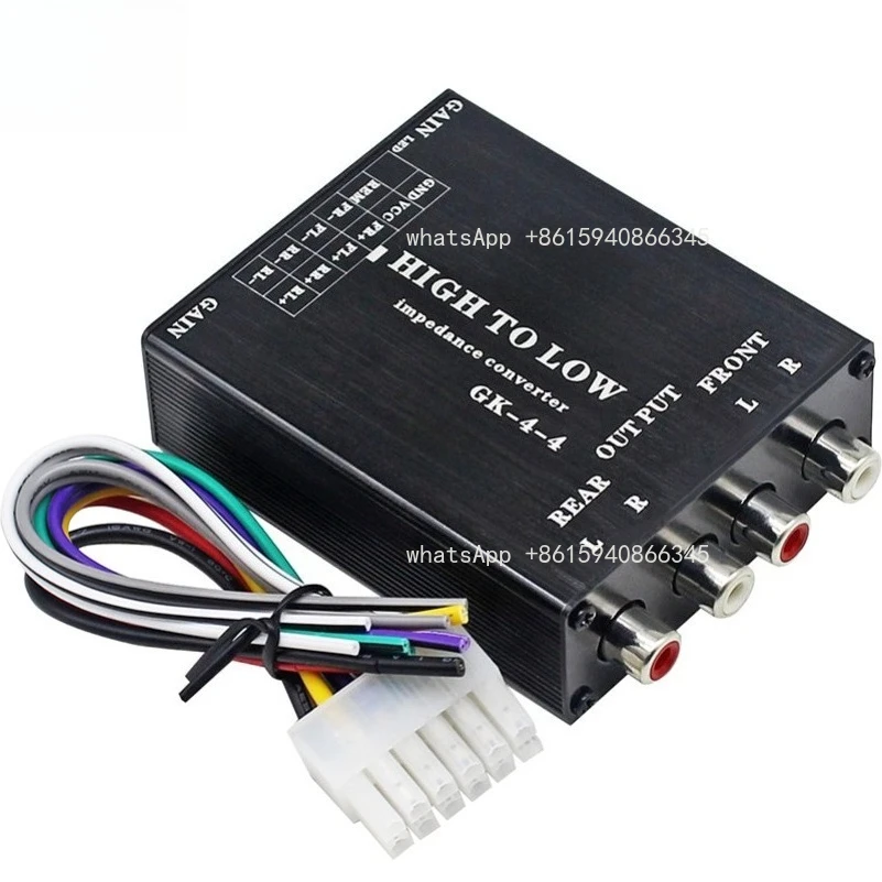 Car four-channel 4-way active audio box high to low audio converter subwoofer
