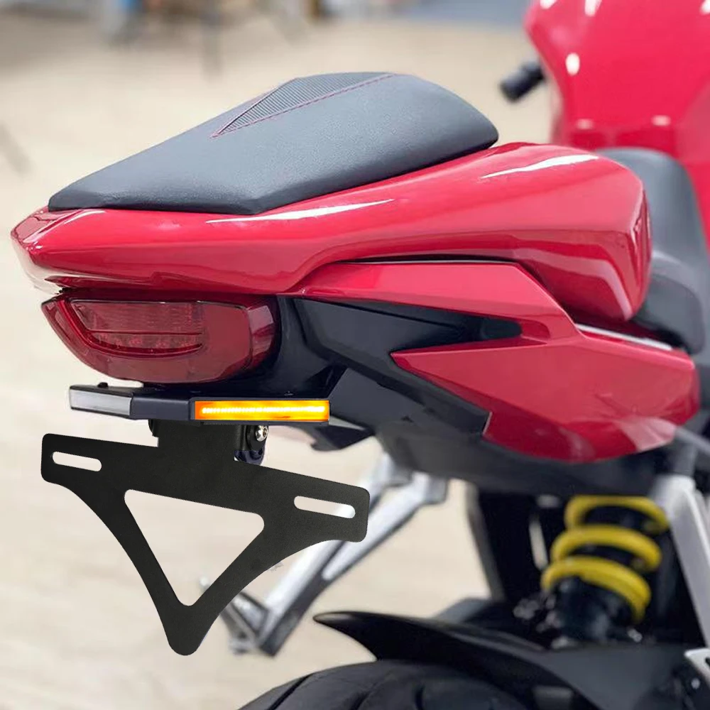 جديد لهوندا CBR650R CB650R 2021-2025 دراجة نارية الخلفية لوحة ترخيص حامل الإطار الأسود تعديل قصيرة الذيل لوحة ترخيص حامل