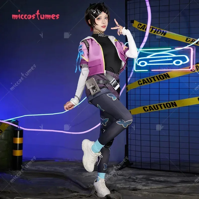 

CyIn Stock Miccostumes Wiomen's Clove Cosplay Costume Top and Jacket with Shorts and Tights Fullset