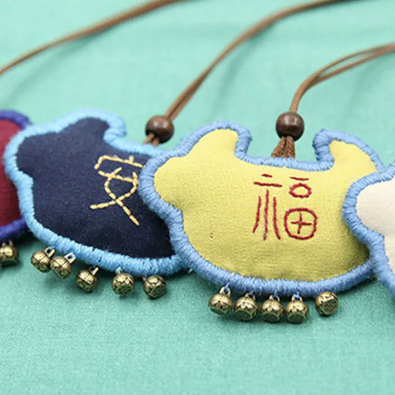 Traditional Chinese Embroidered Fortune Bag DIY Kit Lucky Ruyi Shape Auspicious Pendant Material Package Vintage Accessories