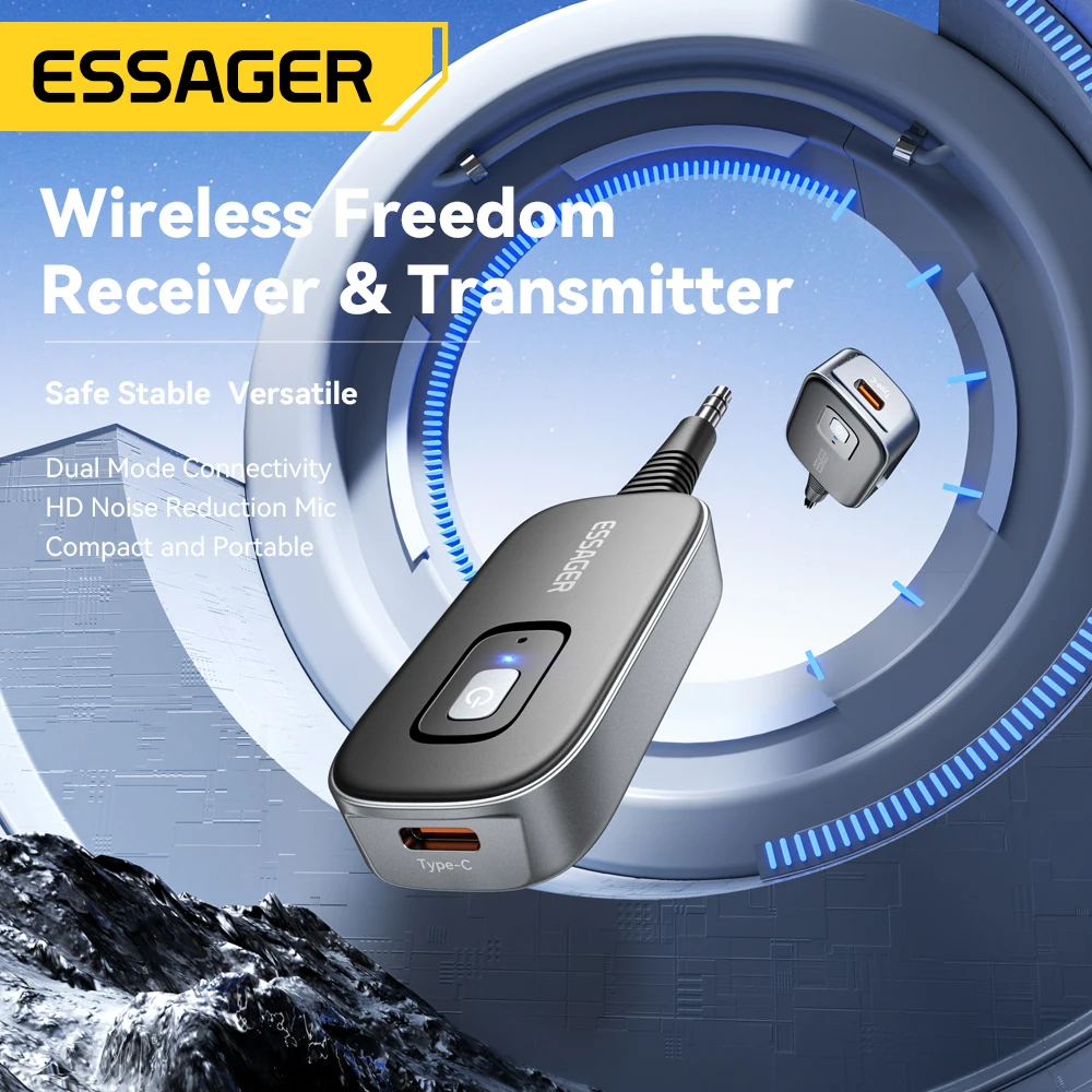 Essager in use with earphones