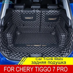 For Chery Tiggo 7 Pro Max 2023 2022 Trunk Mats Leather Durable Cargo Liner Boot Carpets Rear Interior Decoration Accessories