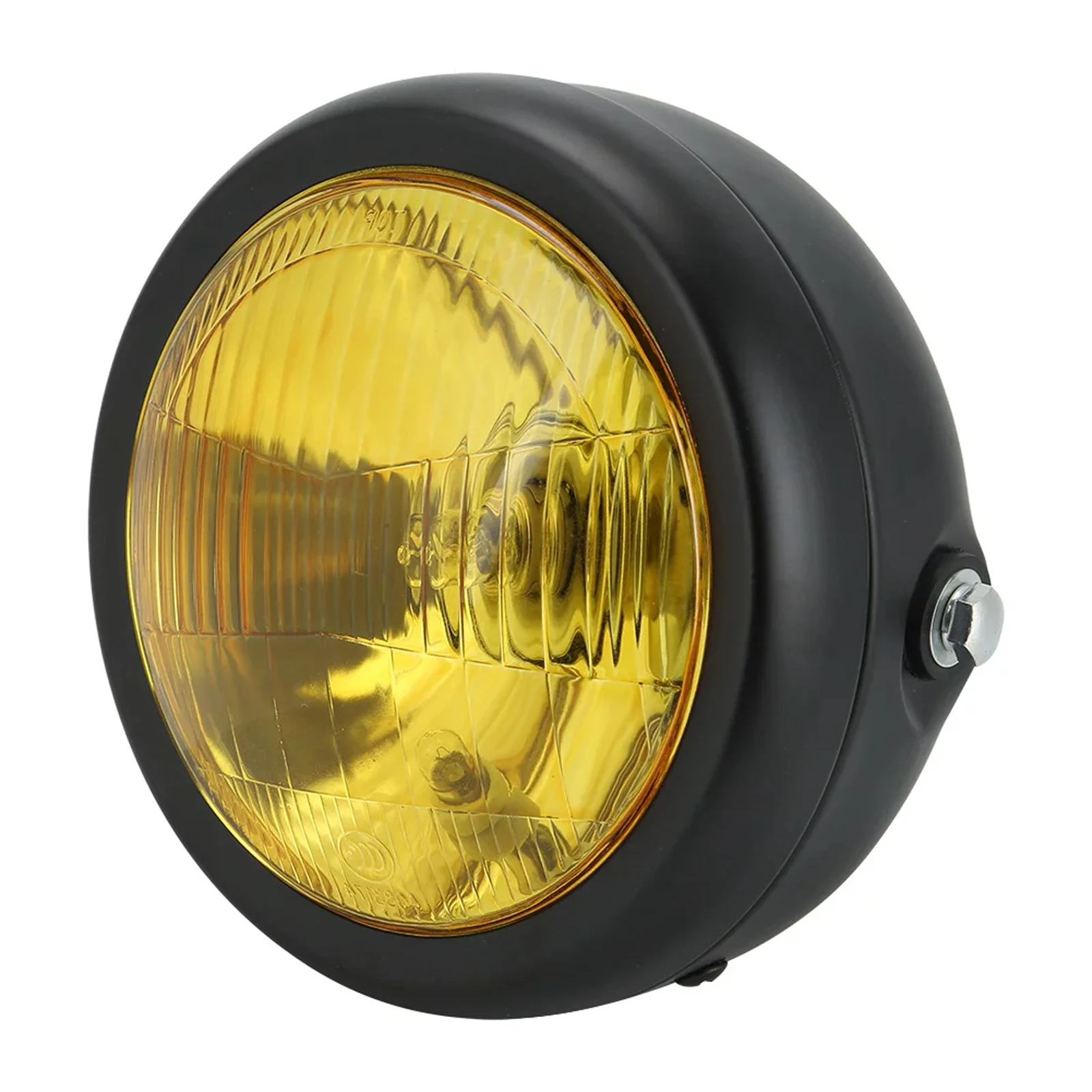 Vintage 5.75 Inch Headlight with Halogen Bulb Bike Headlamp For Super73 12V Front Head Lamp Universal Motorcycle Amber Headlight