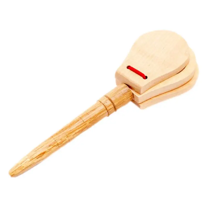 Wooden Finger Castanets 3pcs Castanets Creative Musical Instrument Wooden Clapper Board Hand Finger Castanets Portable