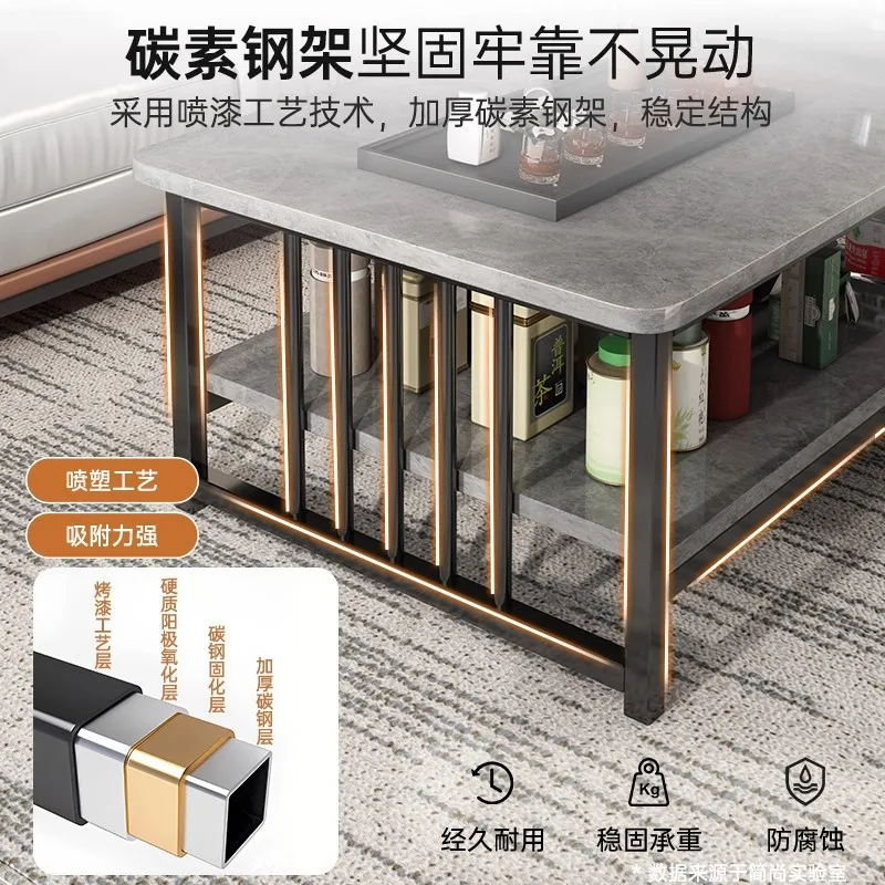 Table living room household coffee light luxury high-end simple marble board living room table simple