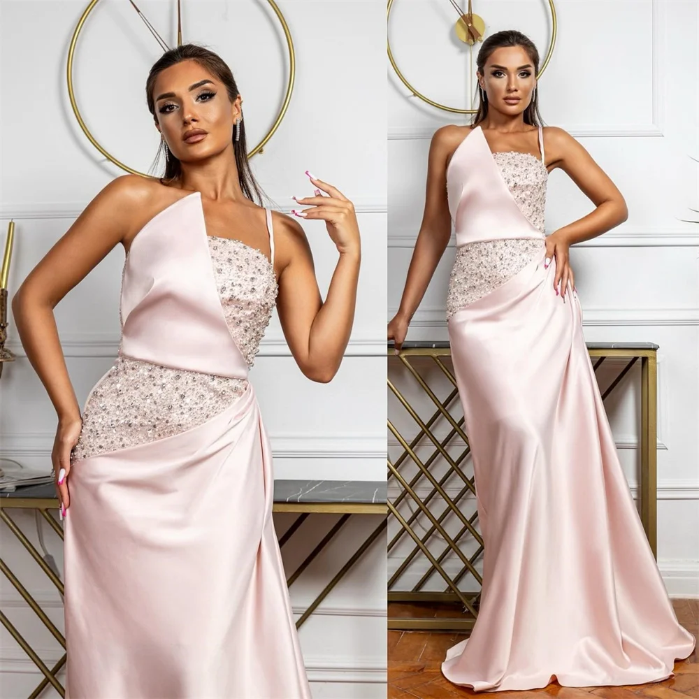 Customized Saudi Arabia Dearin Asymmetrical A-line Floor Length Skirts Bespoke Occasion Dresses Evening Dress Formal Prom Gown