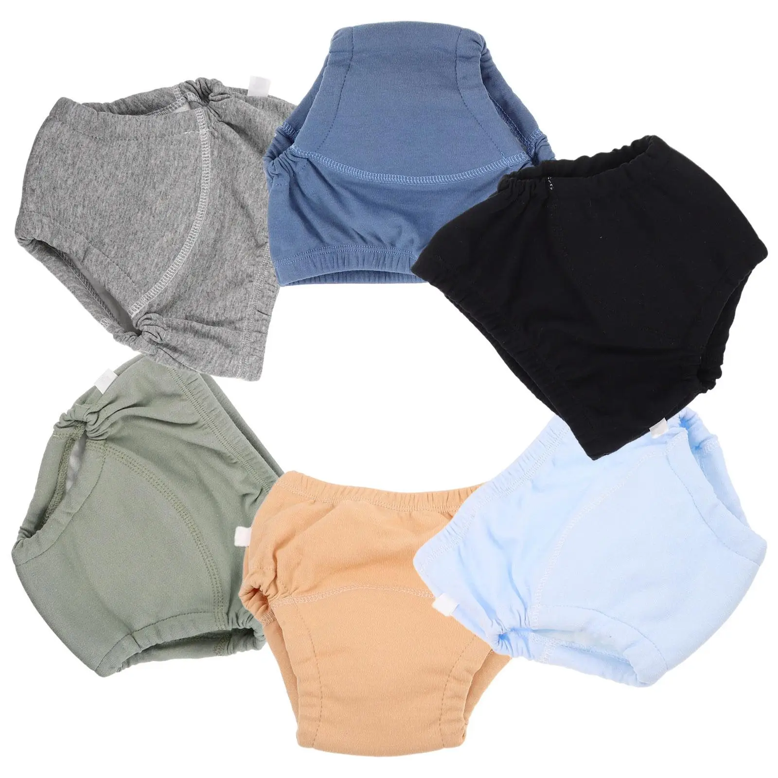 6 Pcs Baby Training Diapers Pants Comfortable Breathable Leakproof Washable Toddler Girls Boys Newborn Short Pants