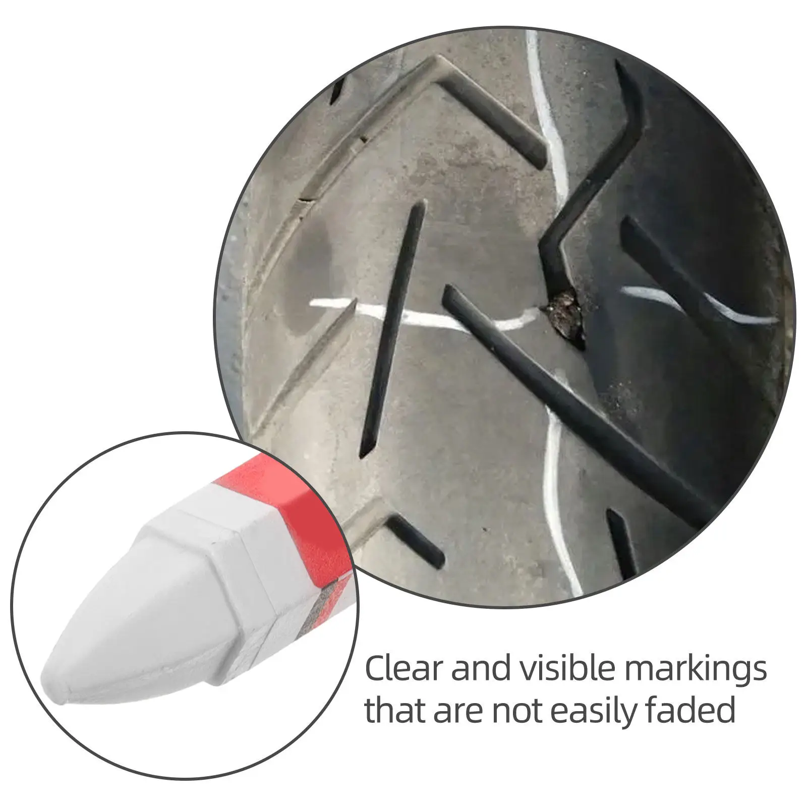 

Набор из 2 маркеров для шин: высокопрочные восковые маркеры с тонким наконечником для ремонта и маркировки шин автомобилей, мотоциклов, велосипедов