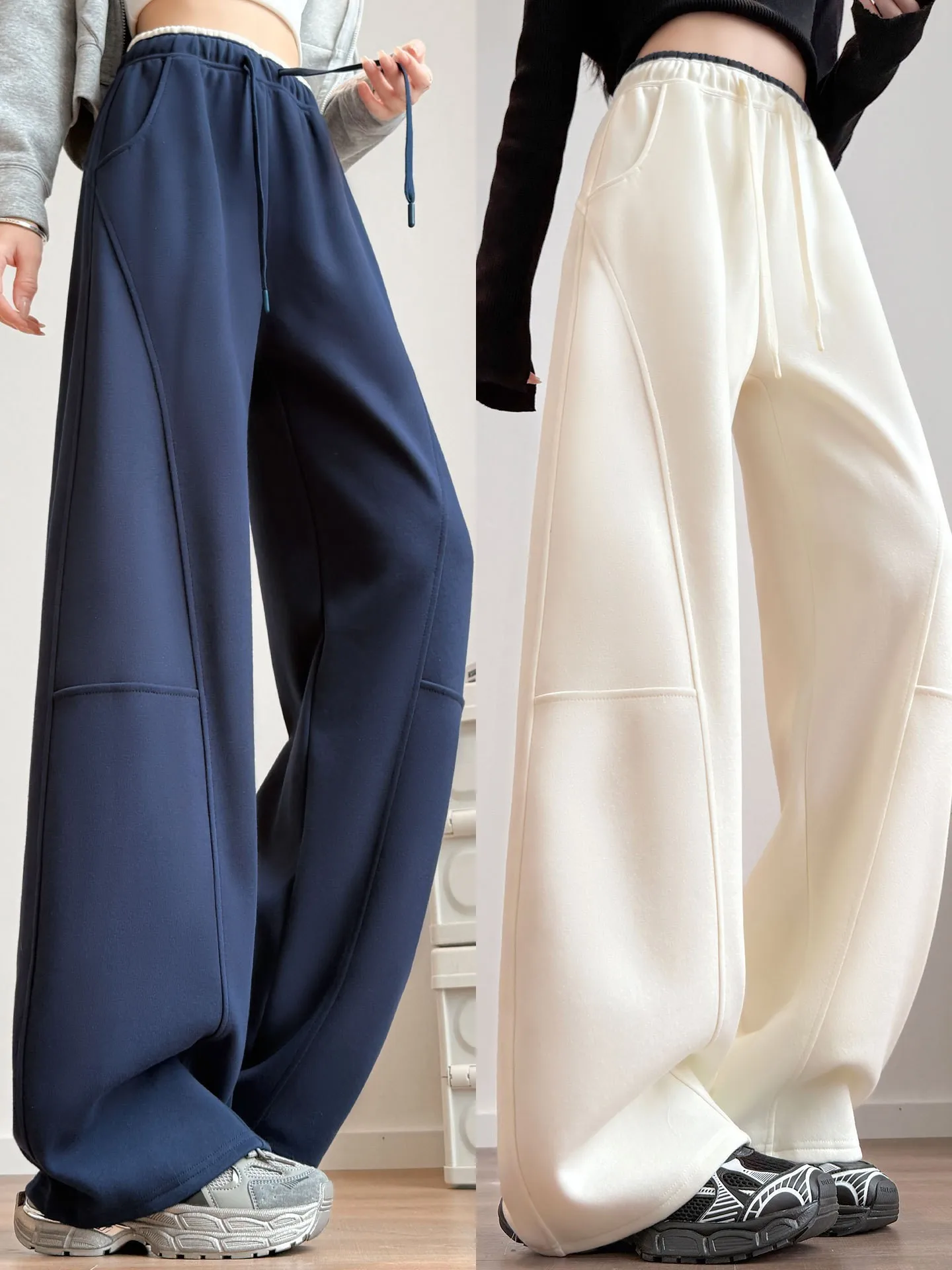 

Wide Leg Pants No Pockets Womens Summer Clubbing Satin Lace Lightweight Kawaii Drawstrings Modal Splicing Stylish Patterned 2025