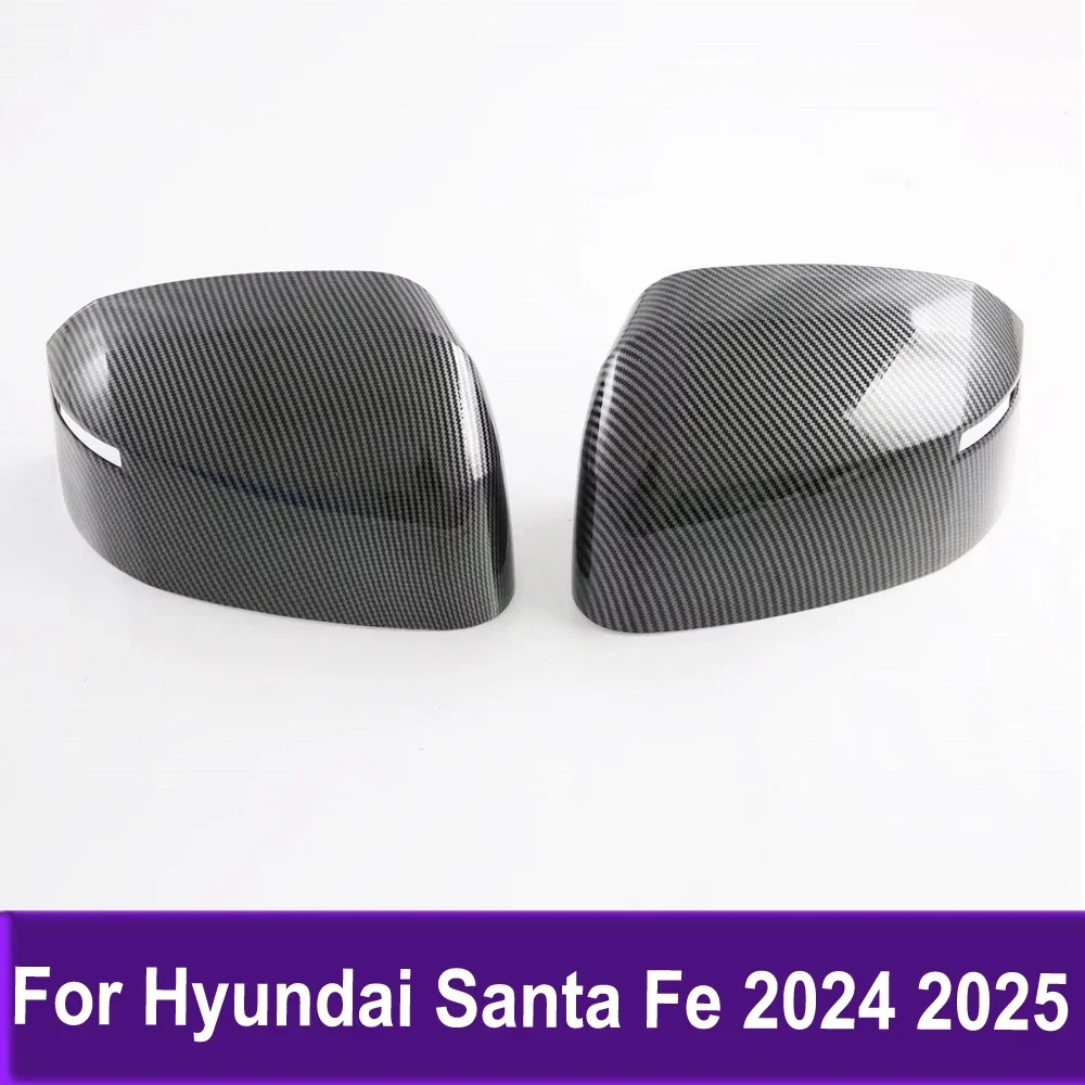 

Накладка на боковое зеркало двери в стиле углеродного волокна для Hyundai Santa Fe 2024 2025, крышка заднего вида, молдинг, автомобильные аксессуары