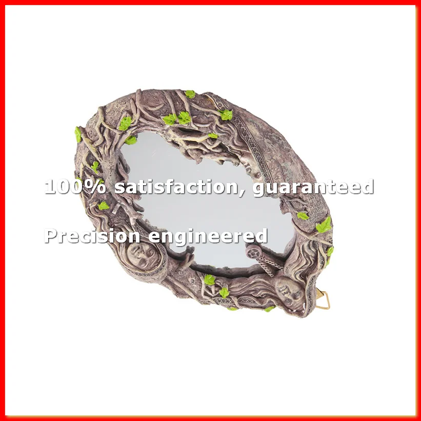 Triple Moon Goddess Wall Mirror Wall-Mounted Mirror with Five-Pointed Retro Hanging Mirror-A13G