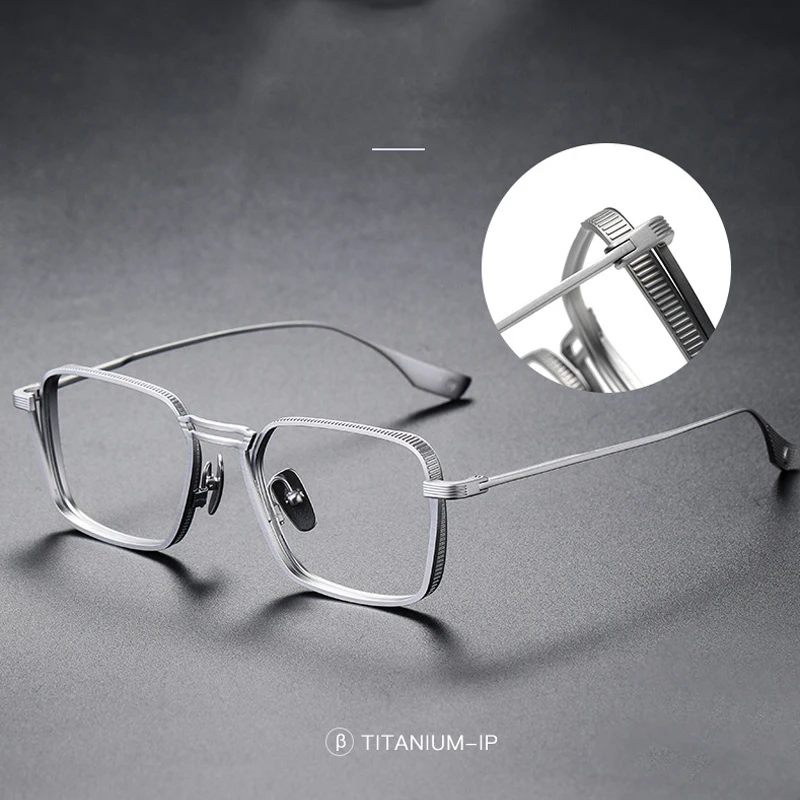 Pure Titanium Photochromic Multifocal Reading Glasses Men Progressive Customizable Anti-blue Ray Business Eyeglasses Full frame