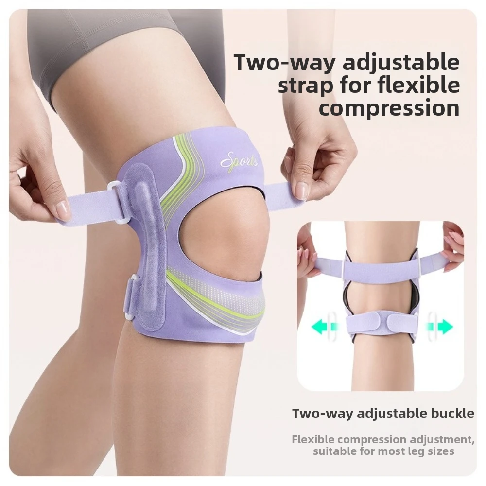 New Silicone Patella Knee Brace Adjustable Shock-absorbing Patellar Tendon Support Side Stabilizers Knee Brace Injury Prevention