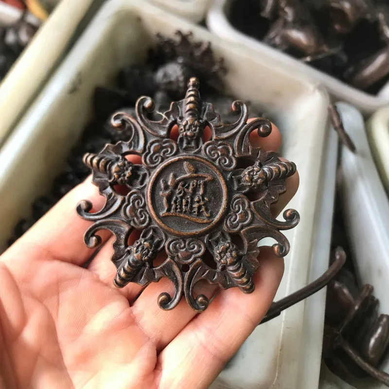 Antique Dragon Sculpture, Metal Craft, Stress Relief Fidget Toy, Bronze Product