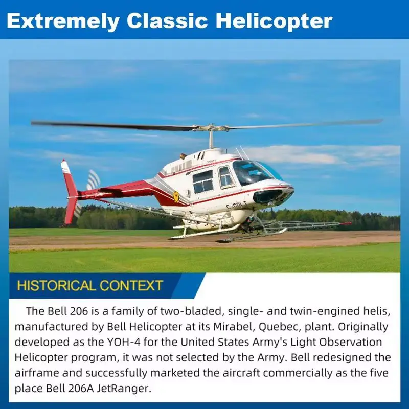 470 Bell -206 Simulator Two-propeller Remote Control Model Helicopter Simulation H1 Flight Control GPS Self-stable Return.