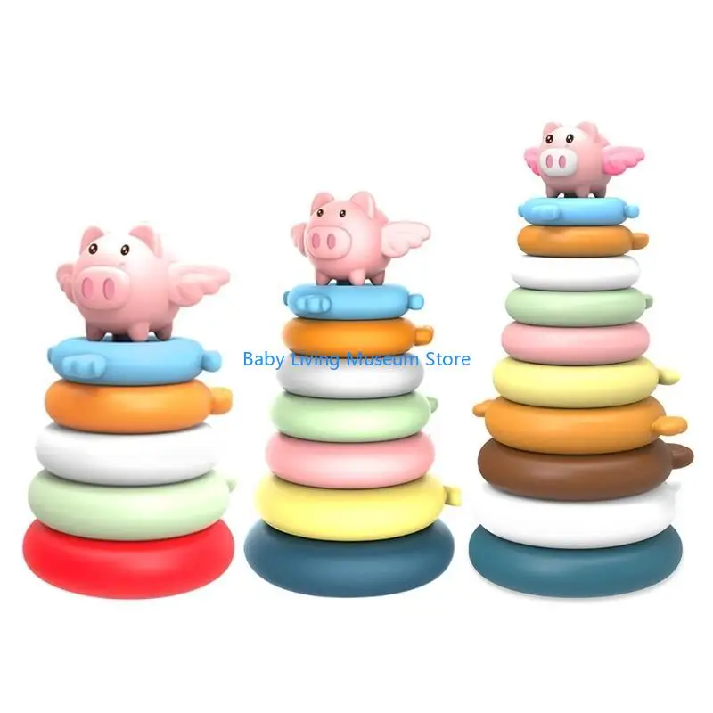 P31c ngăn xếp ngăn xếp cho trẻ xây dựng khối lượng trò chơi cân bằng bé DIY đồ chơi