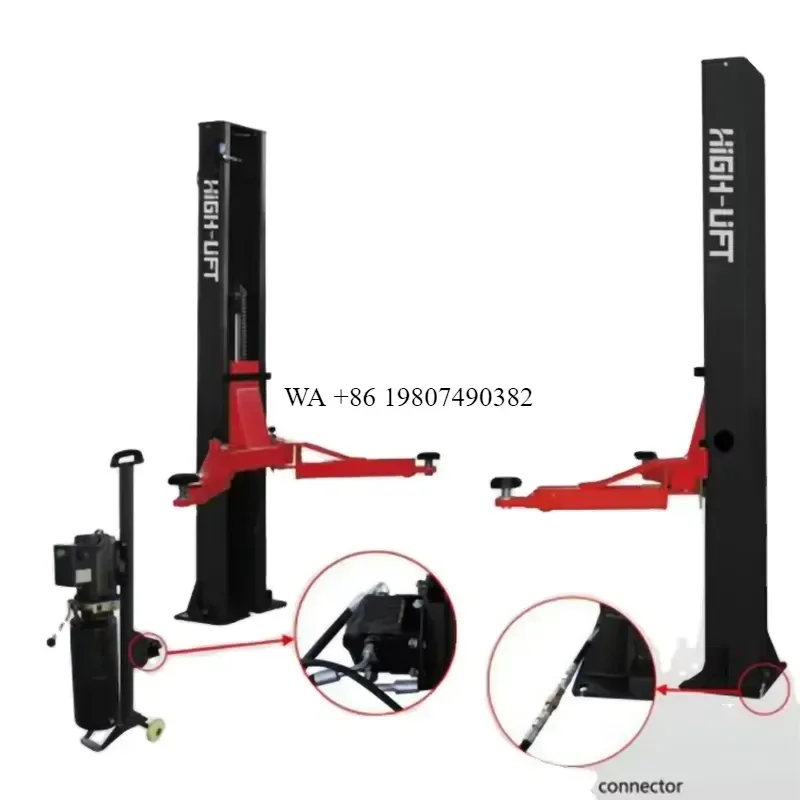 wmwmnu for YL130 3.0T Two Post Car Lift Double Cylinder Hydraulic Portable Vehicle Lifting Equipment for Auto Repair Shop
