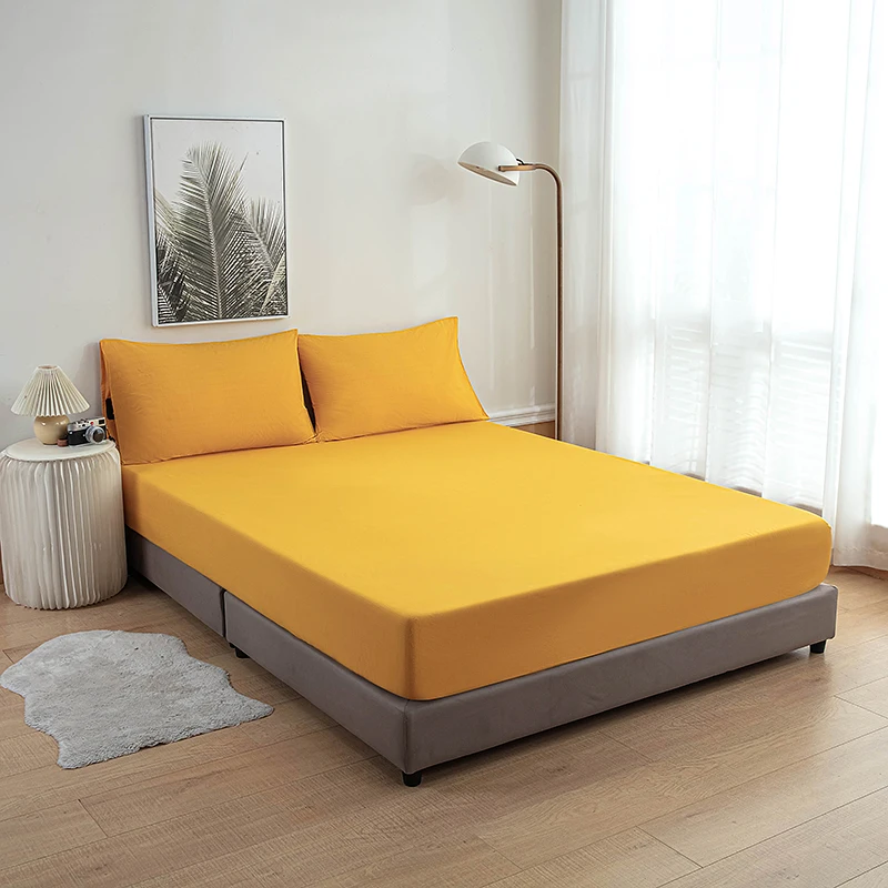 

Grounding Earthing Silver Fiber Fitted Sheet 160x200cm EMF Protection Anti-Static Breathable Comfortable YELLOW Elegant Design
