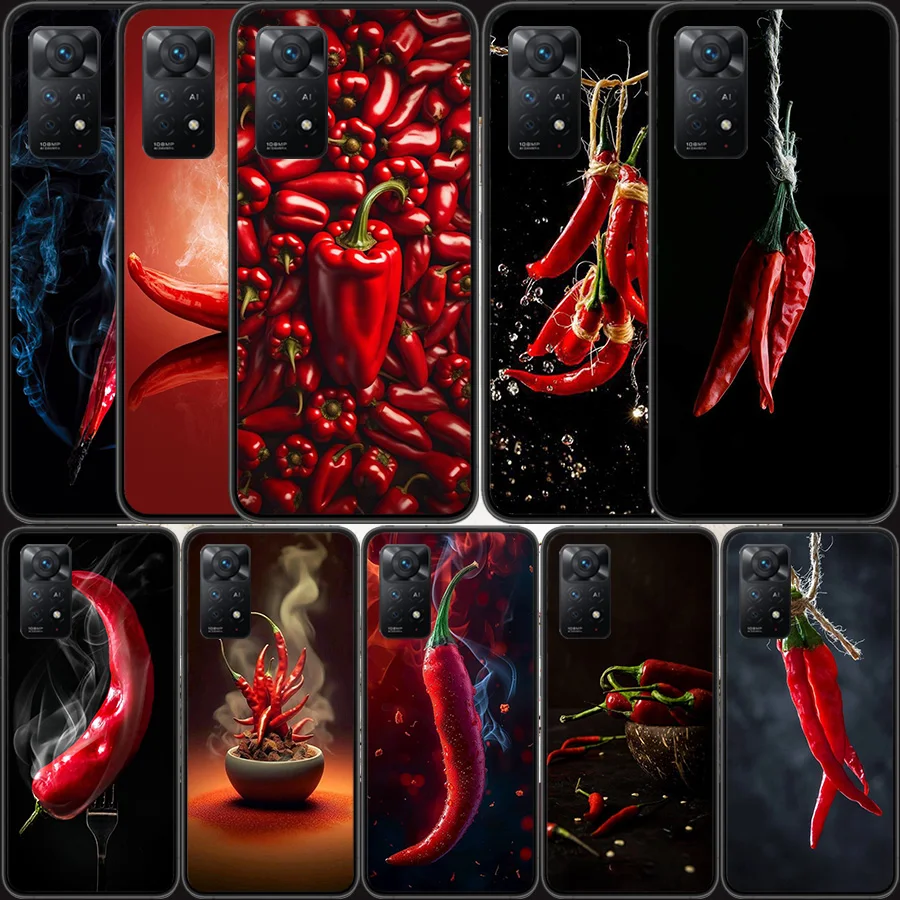 Taste The Flavor of Chili Peppers Phone Case For Xiaomi Redmi Note 12 Plus 12S 11 11T Pro 5G 11E 11S 4G 10 10S 9 9S 9T 8 8T 7 Co