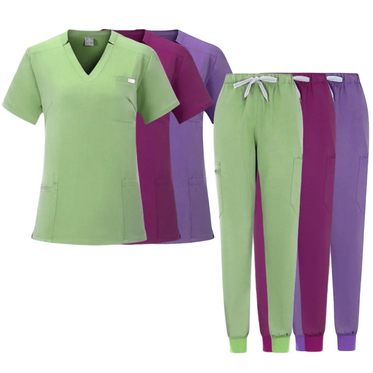 

Платье медсестры с короткими рукавами, стильная женская униформа с завязками, медицинские скрабы, униформа медсестры, медицинская спа-женская униформа