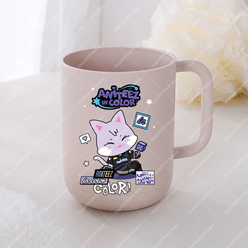 Cartoon Bathroom Supplies Plastic Mug Accessories Anime ATEEZS ANITEEZ‌S Toothbrush Cup Kpop Style Pattern Creative Rinsing Cups