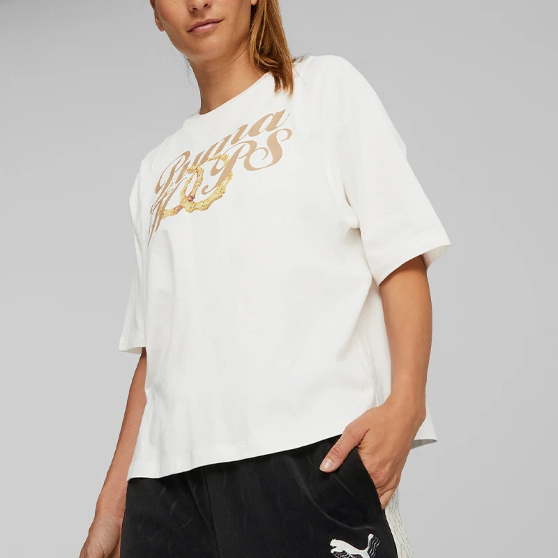 

Puma Authentic Current Season New Women's Sports Breathable Loose Casual Short Sleeve 622168-01