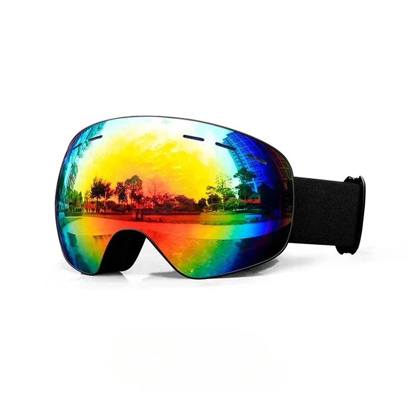 Fashionable New Men and Women Ski Goggles Double Layer Windproof Fog Proof UV Resistant Outdoor Climbing Ski Glasses