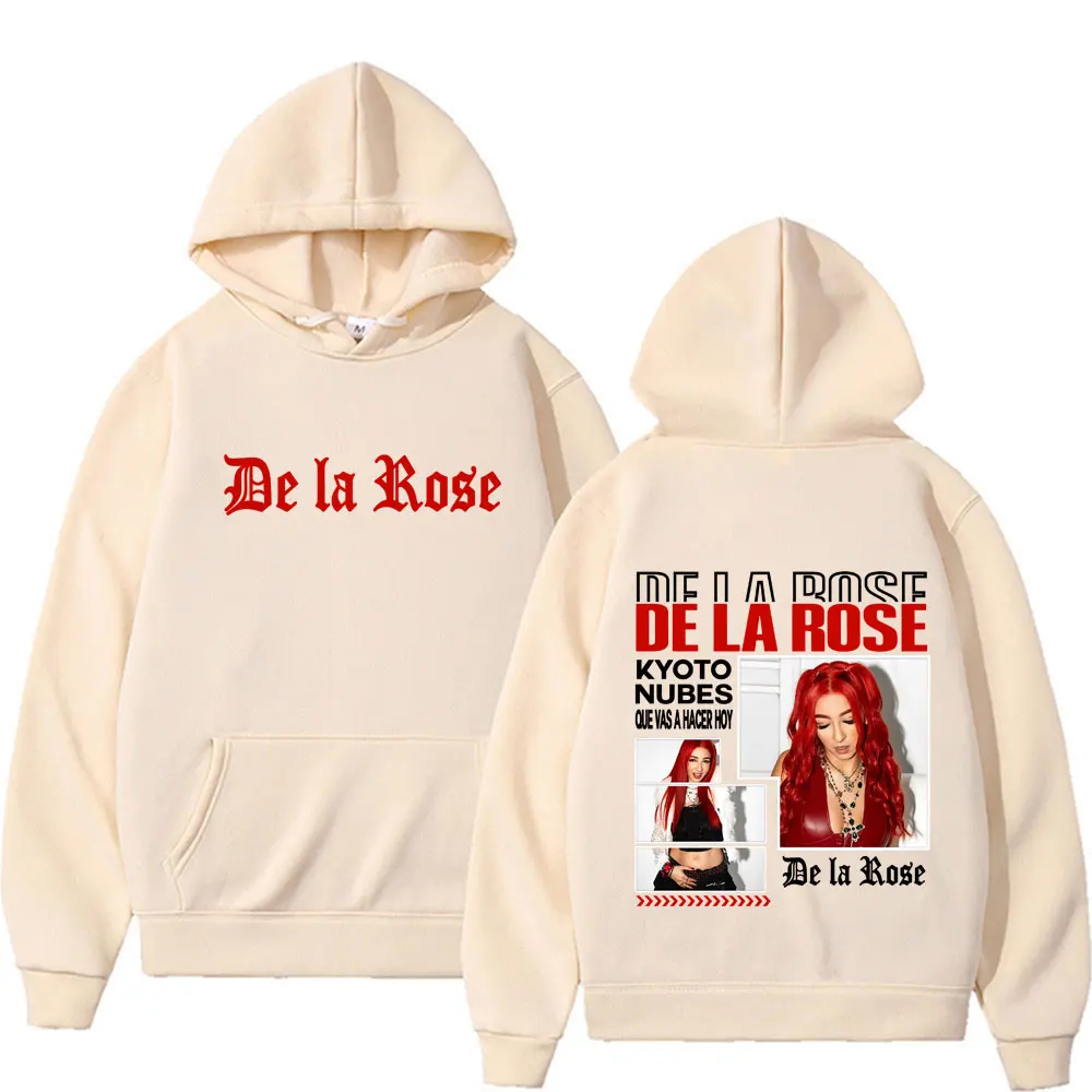 ألبوم المغني ديلا روز 2025 جولة ميرش هوديي الرجال النساء الهيب هوب الشارع خمر نمط البلوز المتضخم كم طويل البلوفرات