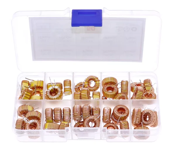 10 أنواع من المحاثات الحلقية: 3A من خلال الفتحة، مع قيم 10uH، 22uH، 33uH، 47uH، 68uH، و470uH، مصنوعة من ماكينة الجرح