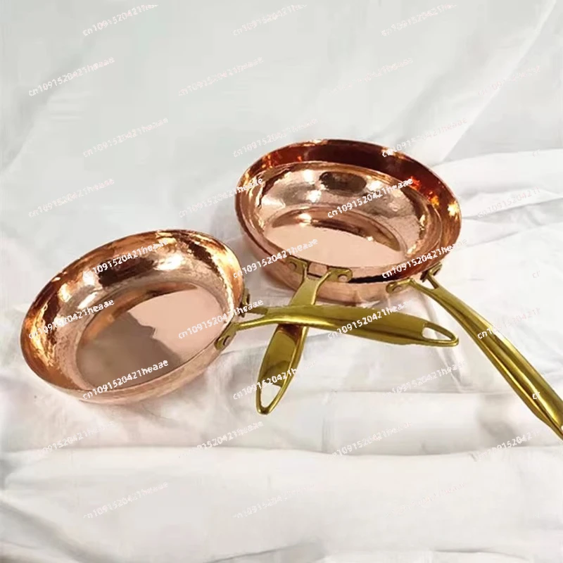 

Suitable for thickened pure copper pan Western steak frying pan French copper frying pan Various models