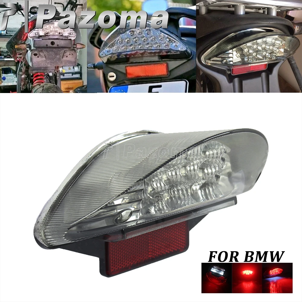 

Motorcycle LED Brake Light E4 Emark Taillight For BMW F650 GS ST F800S R1200R R1200 GS ADV Rear License Plate Lamp Indicator 12V