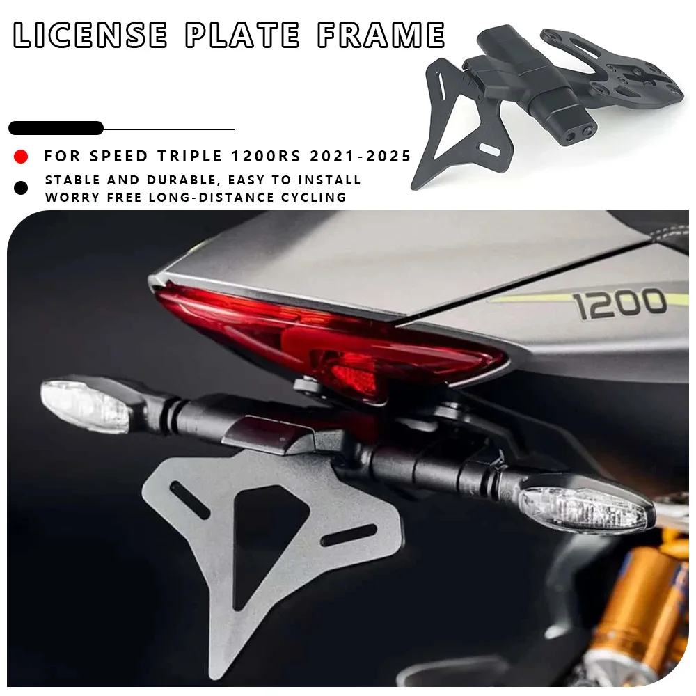 

MTKRACING For TRIUMPH SPEED TRIPLE 1200RS 2021-2025 Motorcycle Rear Short Tail Stock License Plate Holder Tailstock Frame
